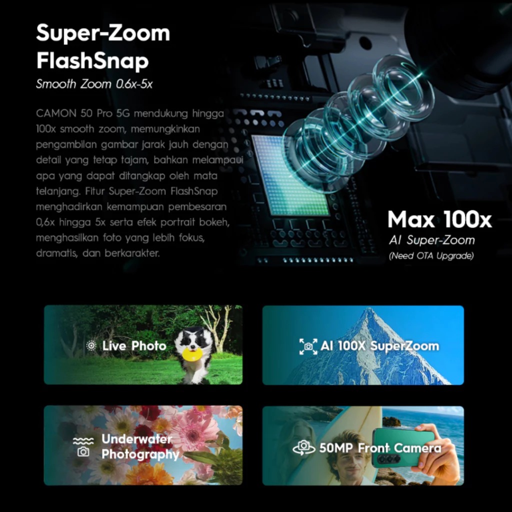 Tecno Camon 50 Pro 5G Garansi Resmi 1 Tahun - Image 3