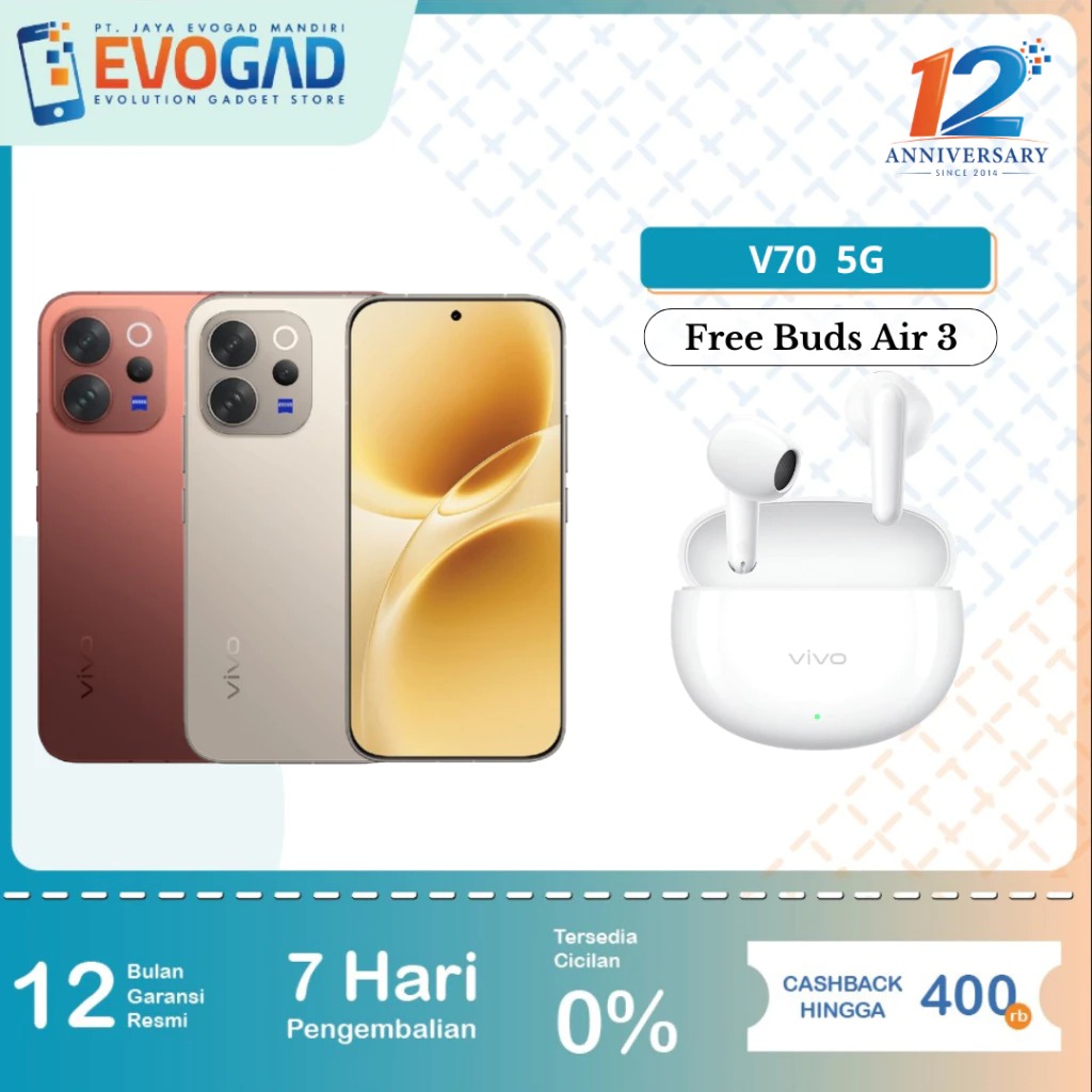 Vivo V70 5G Garansi Resmi 1 Tahun