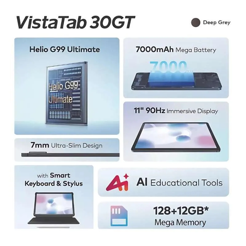 Itel Vista Tab 30 GT 6/128GB Garansi Resmi Itel 1 Tahun - Image 3