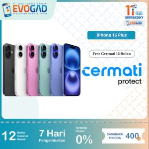 iPhone 16 Plus 128GB & 256GB Garansi Resmi 1 Tahun Plus Tambahan 1 Tahun Extra Warranty