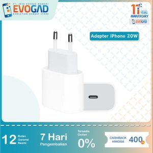iPhone Charger Adapter 20W USB-C Power Adapter | Garansi Resmi 1 Tahun