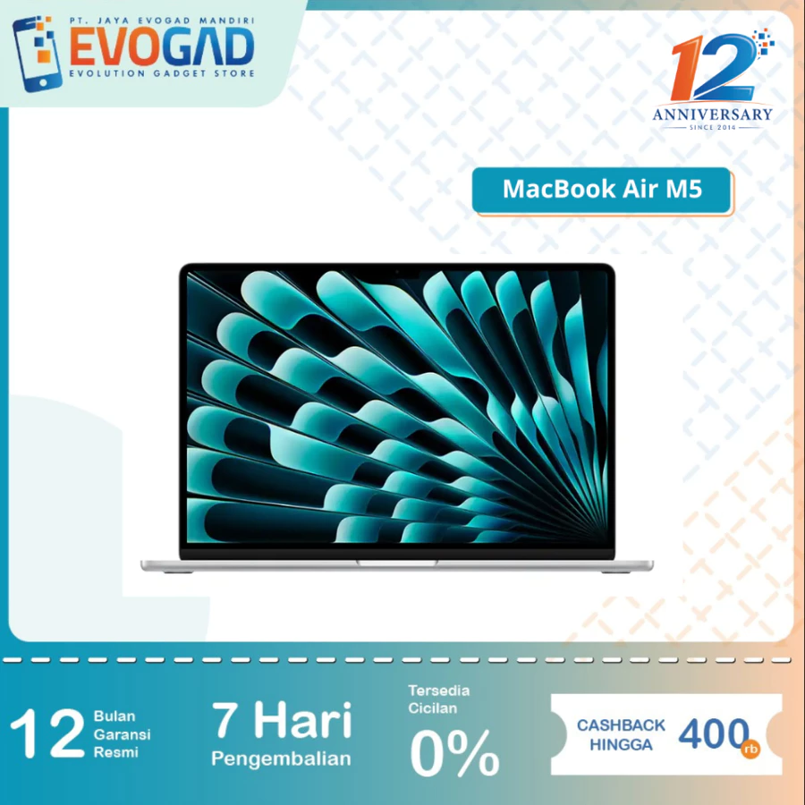 MacBook Air M5 13" 15" 16GB 512GB | Garansi Resmi Indonesia 1 Tahun