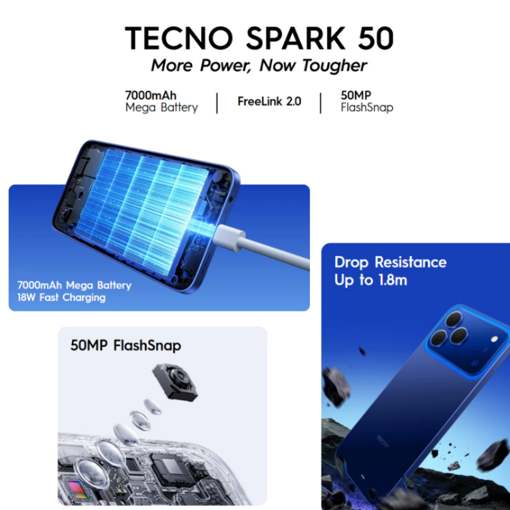 Tecno Spark 50 4/128GB, 6/128GB & 8/128GB Garansi Resmi Tecno 1 Tahun - Image 5