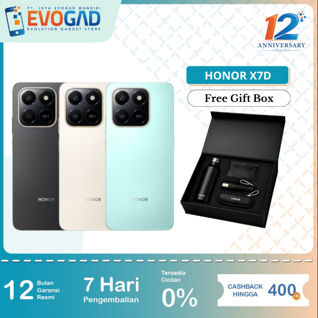 Honor X7D 8/512GB Garansi Resmi Honor Indonesia 1 Tahun
